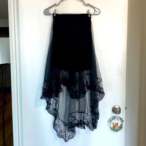 Black Lace Skirt, women, delicate.